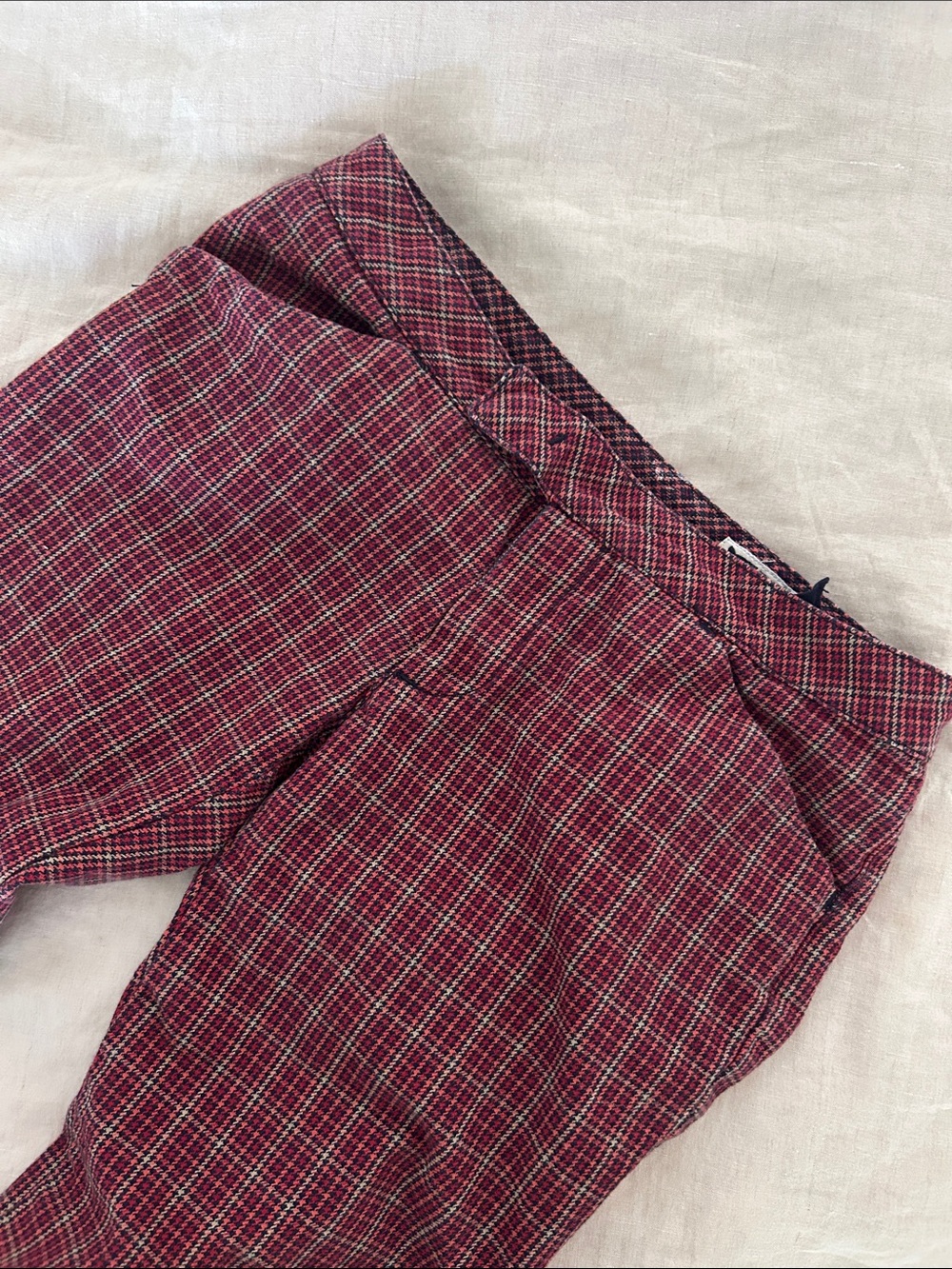 GAS Collection Plaid Capri Pants Waist 26 Low Rise Buckle Hem Y2K - Picture 5 of 16